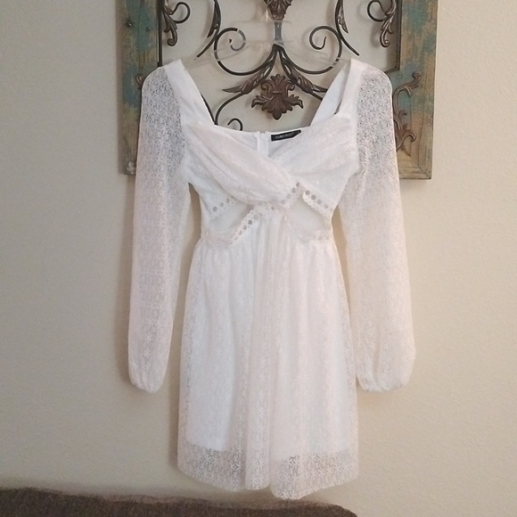 Double Crazy Dresses & Skirts - Double Crazy White Lace Dress. Size Small